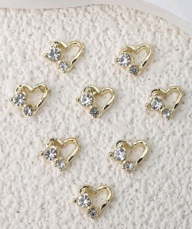 10pcs Heart Charms