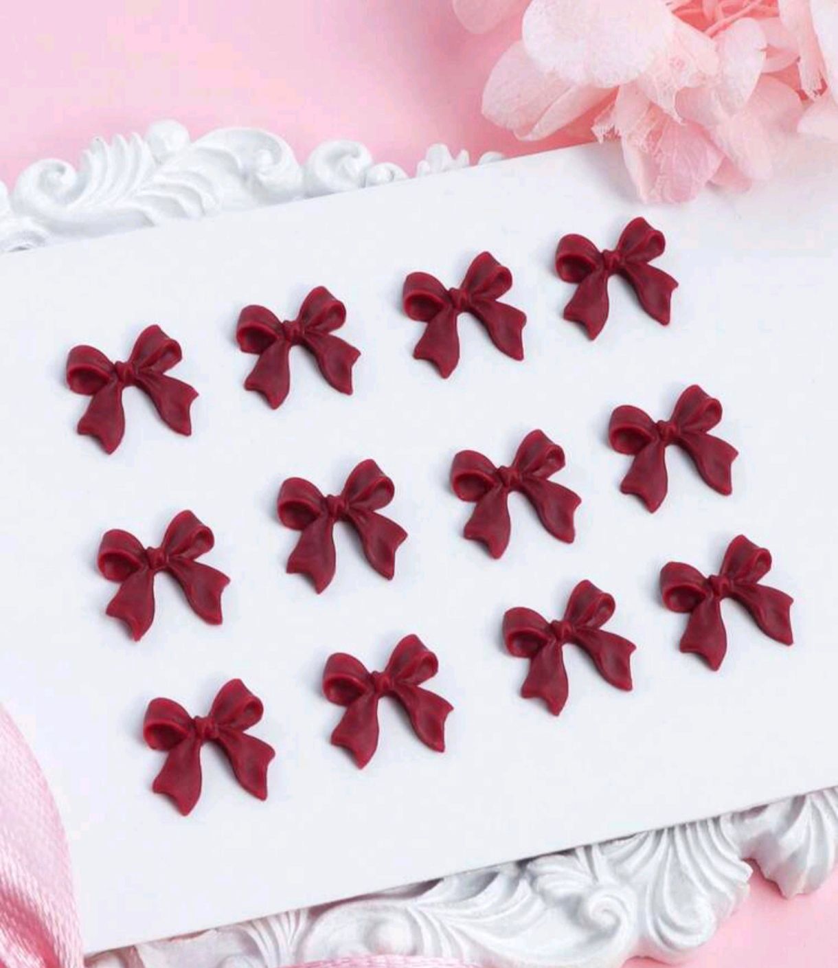 30pcs Cherry Red Bows