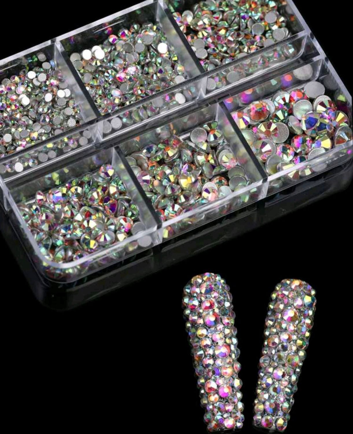 6 Grid Rhinestone Box