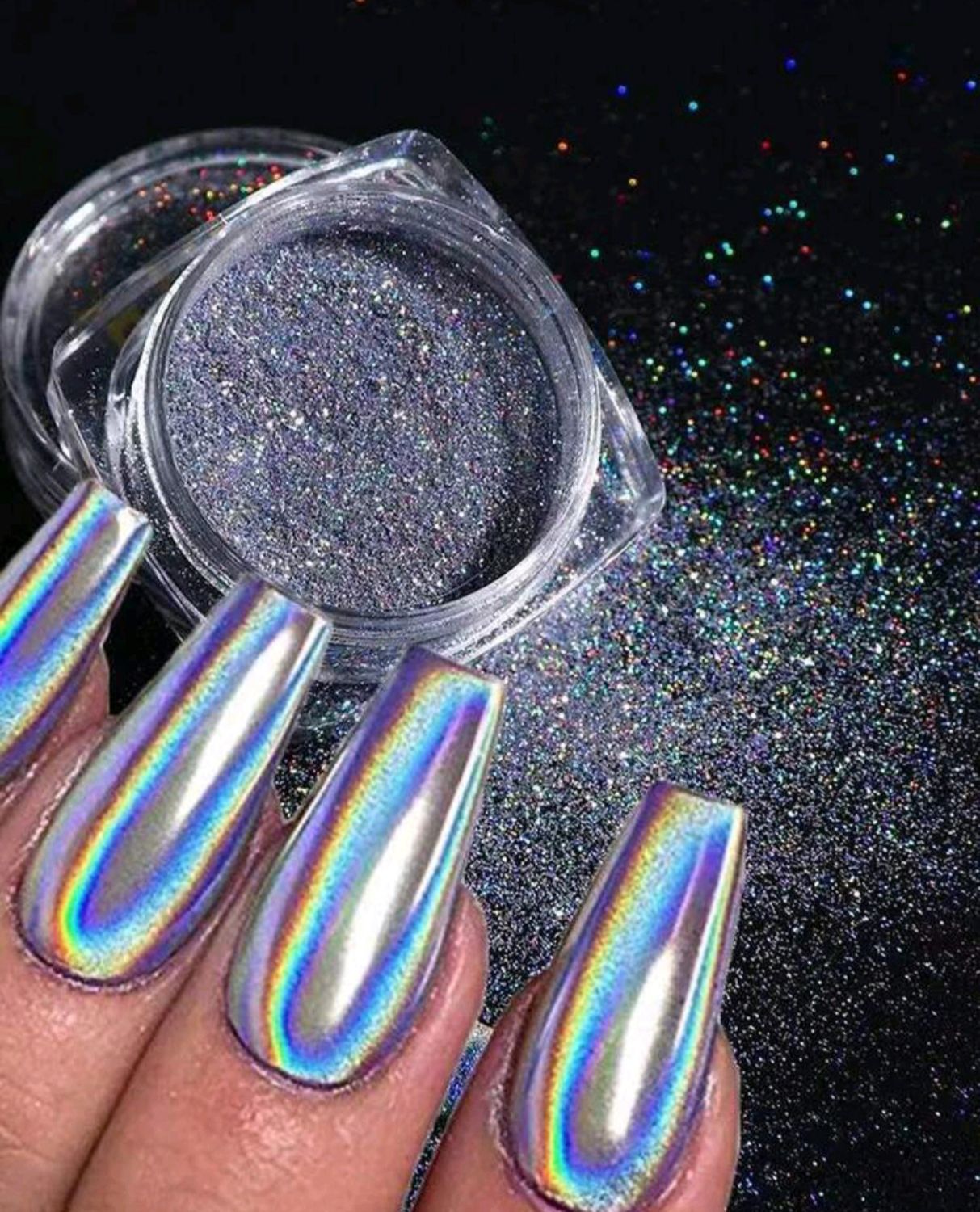 Holographic Chrome Glitter Powder