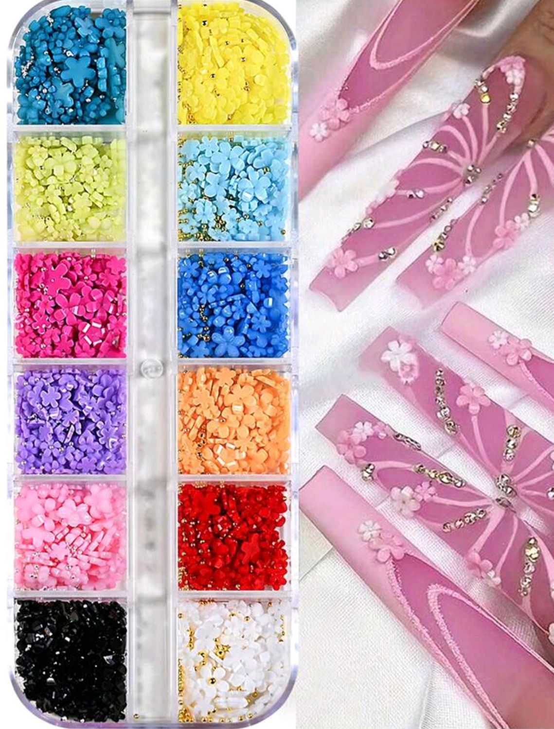 Acrylic 3D Flowers (12 grid)