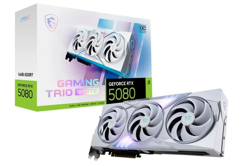 MSI - NVIDIA GeForce RTX 5080 16G GAMING TRIO OC WHITE