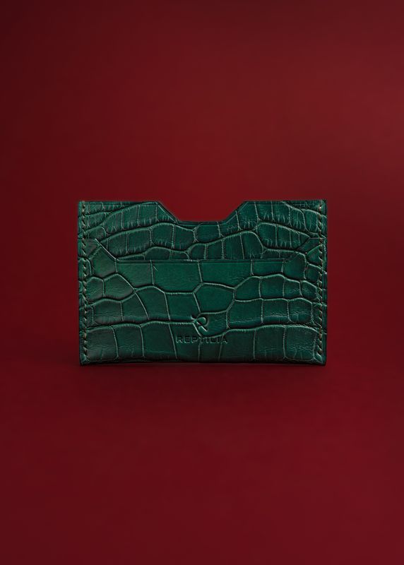 Emerald Green Crocodile Cardholder