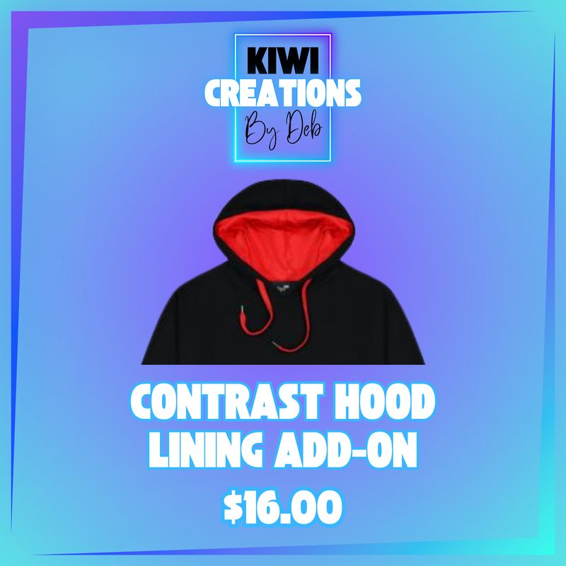 Contrast hood lining add-on