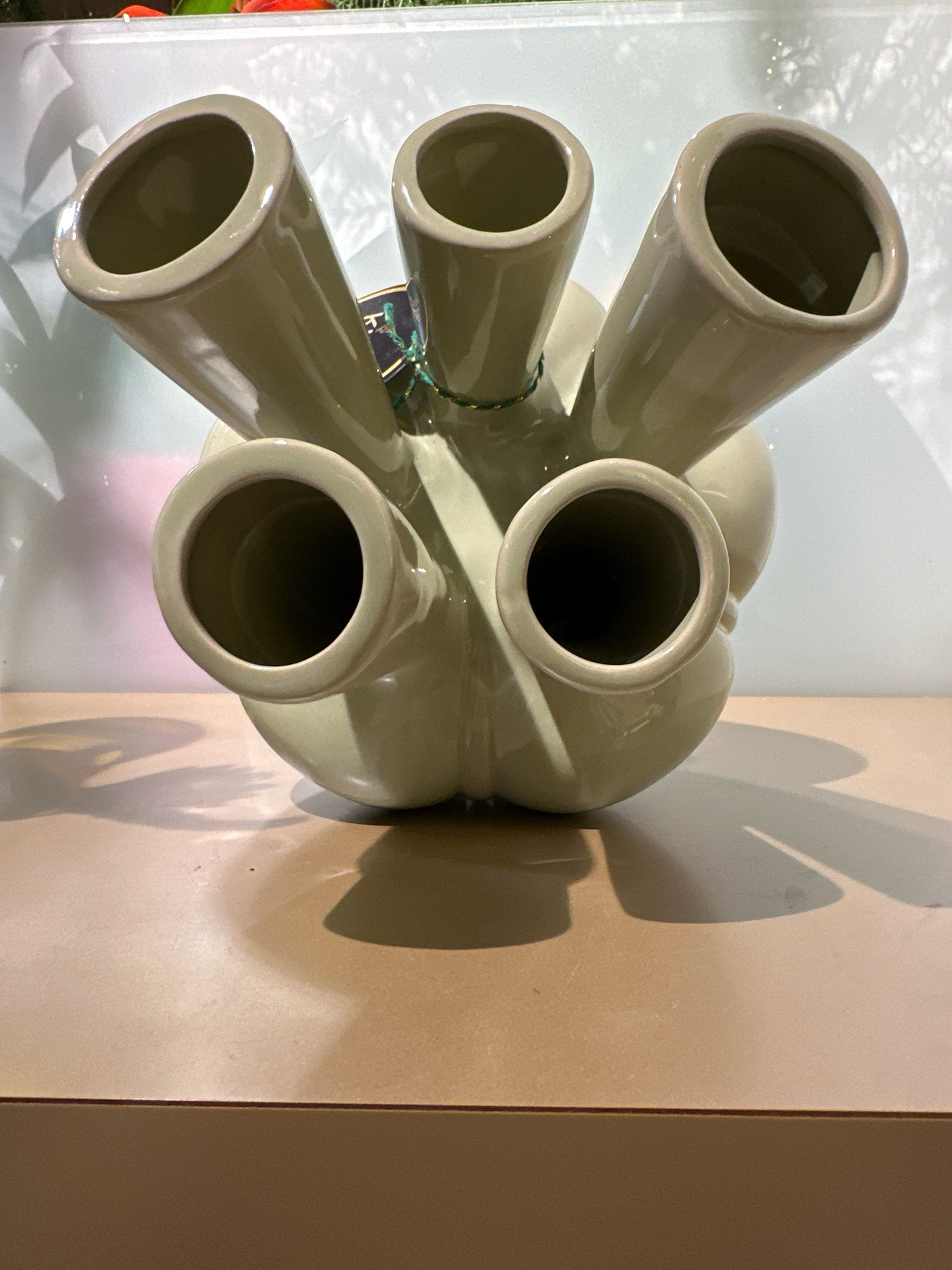 Tulpen vaas mosgroen 26 cm