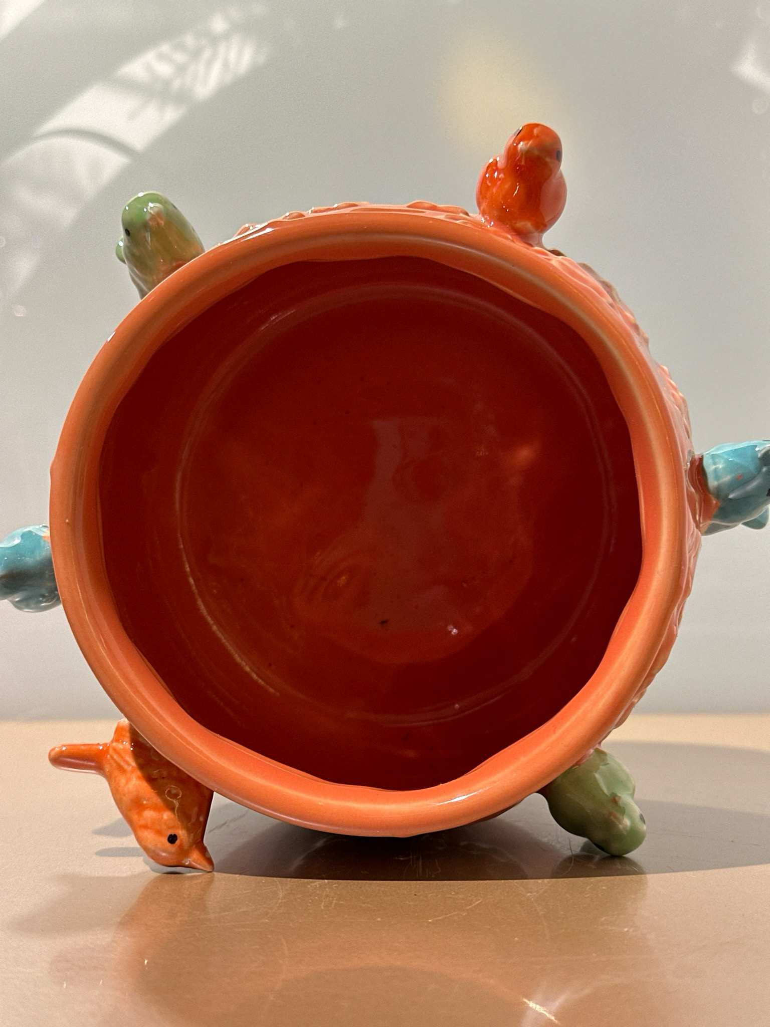 Vogel pot koraal 13cm