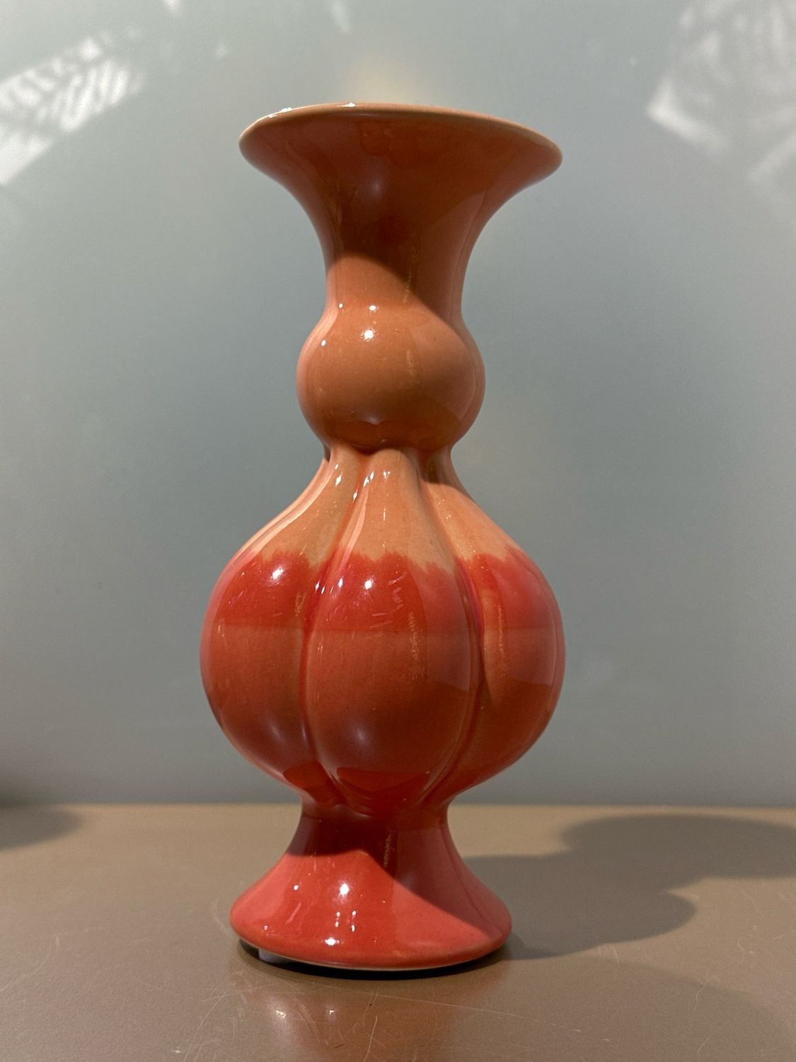 Bol vaasje zalm roze 17cm