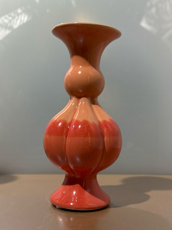 Bol vaasje zalm roze 17cm