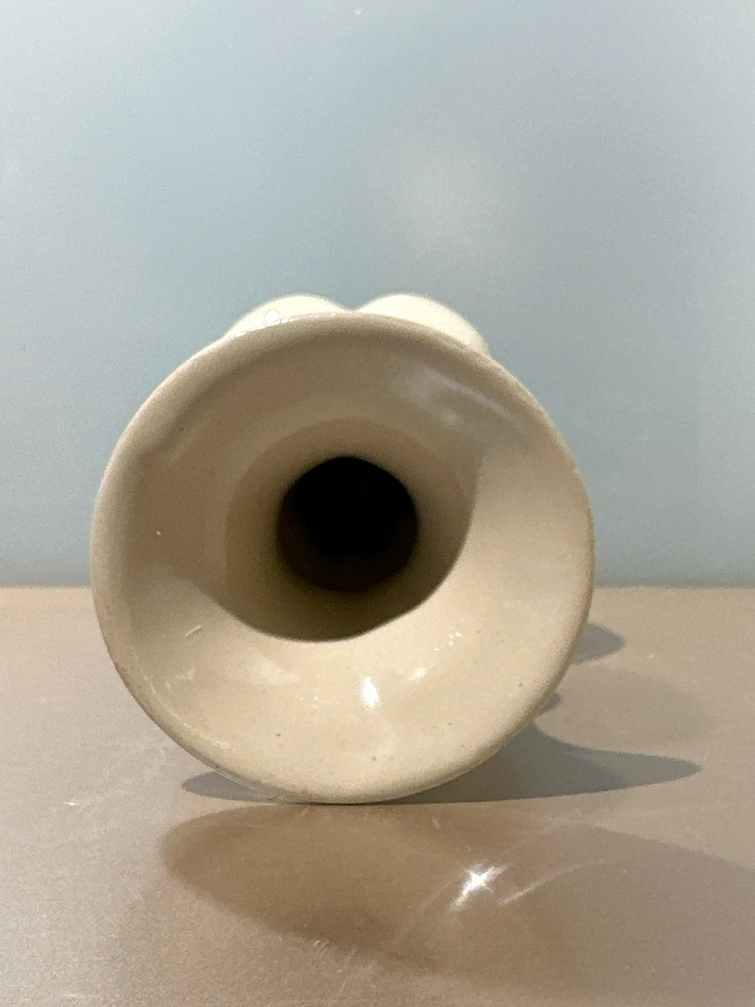 Bol vaasje creme 17cm