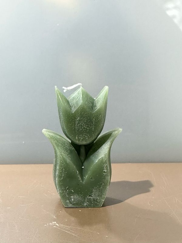 Tulp kaars Groen 9cm