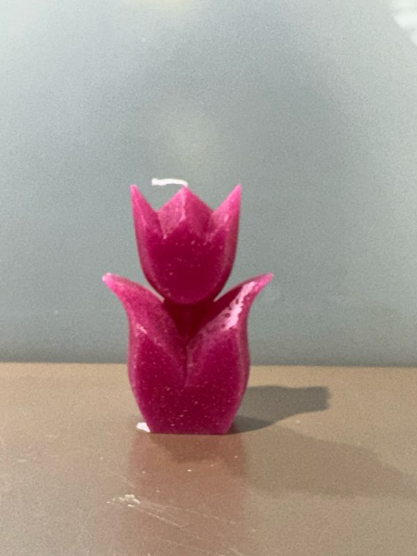 Tulp kaars Cerise Rose 9cm