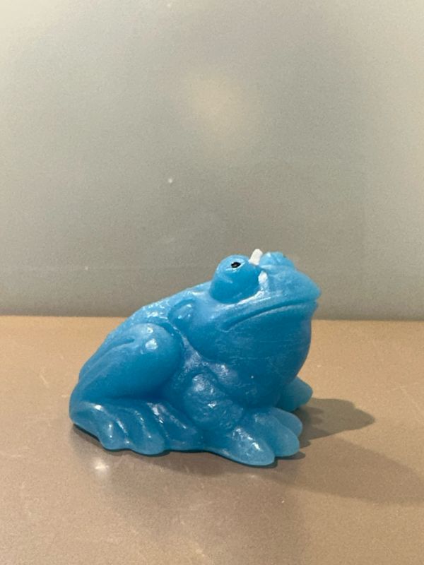 Kikker kaars Blauw