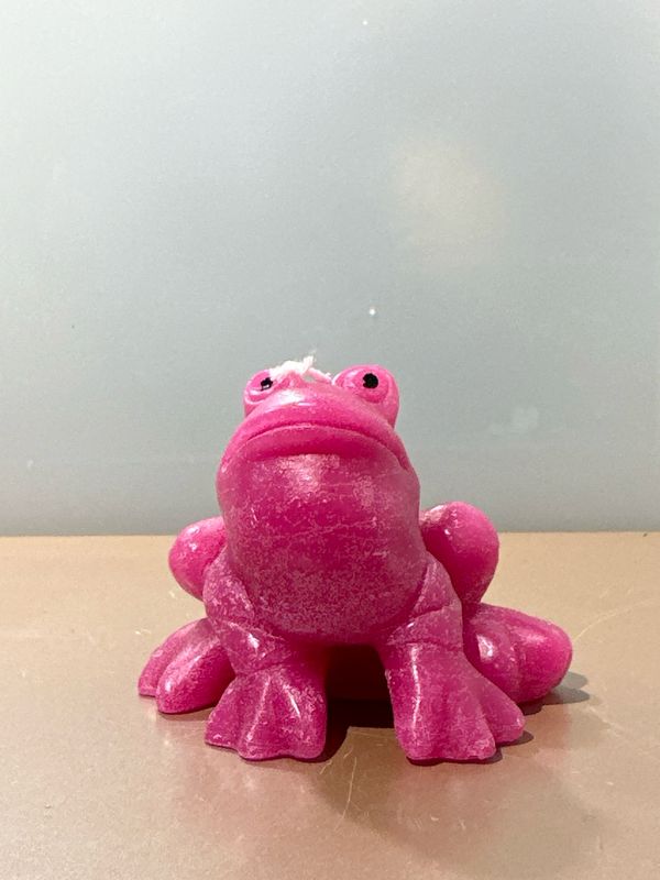 Kikker kaars Roze