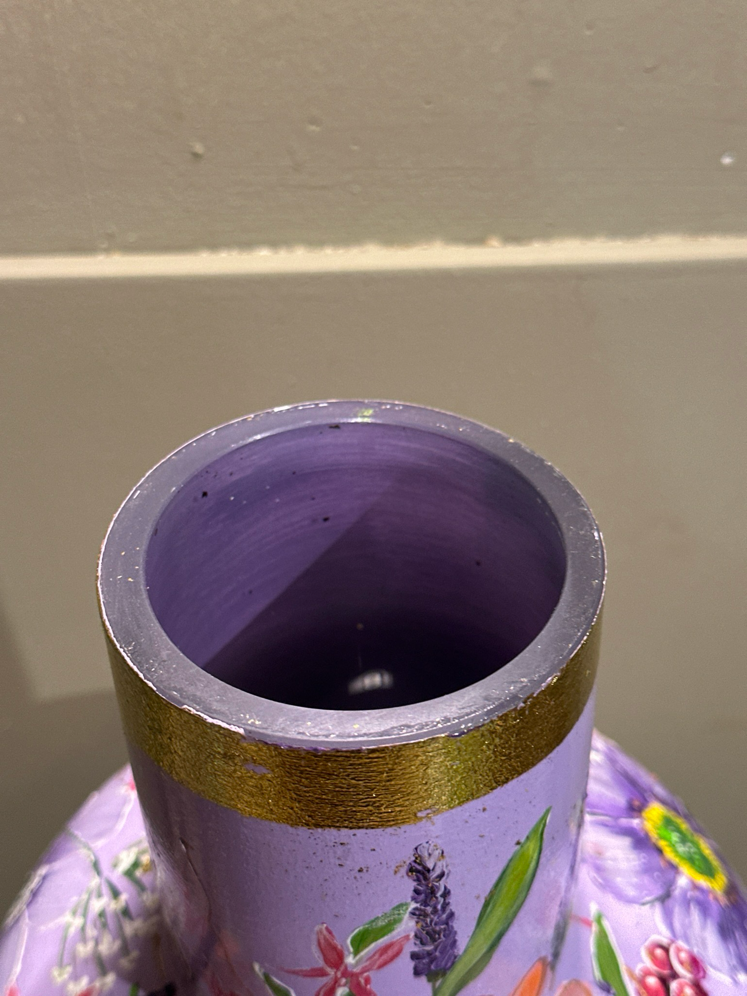 Bloemenvaas zacht paars