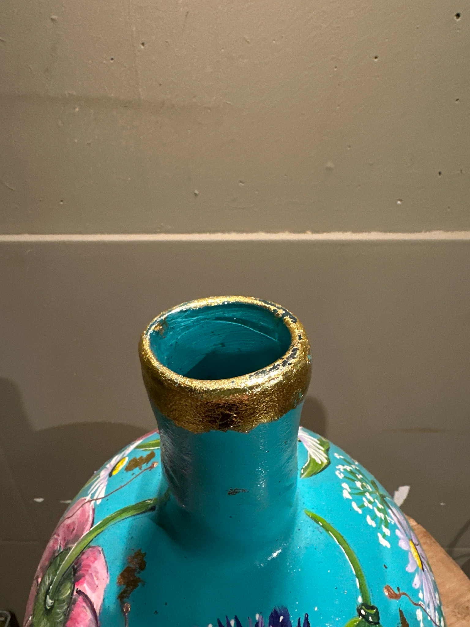 Bloemenvaas munt groen