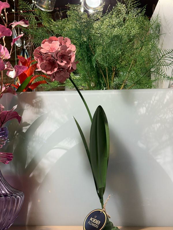 Ijzeren deco bloem Roze