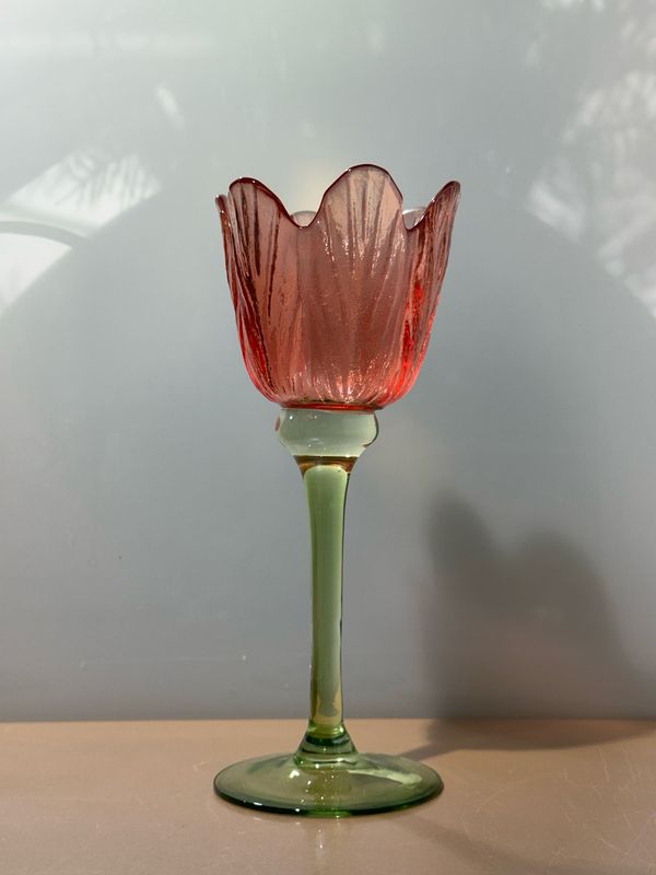 Tulpen windlicht rood