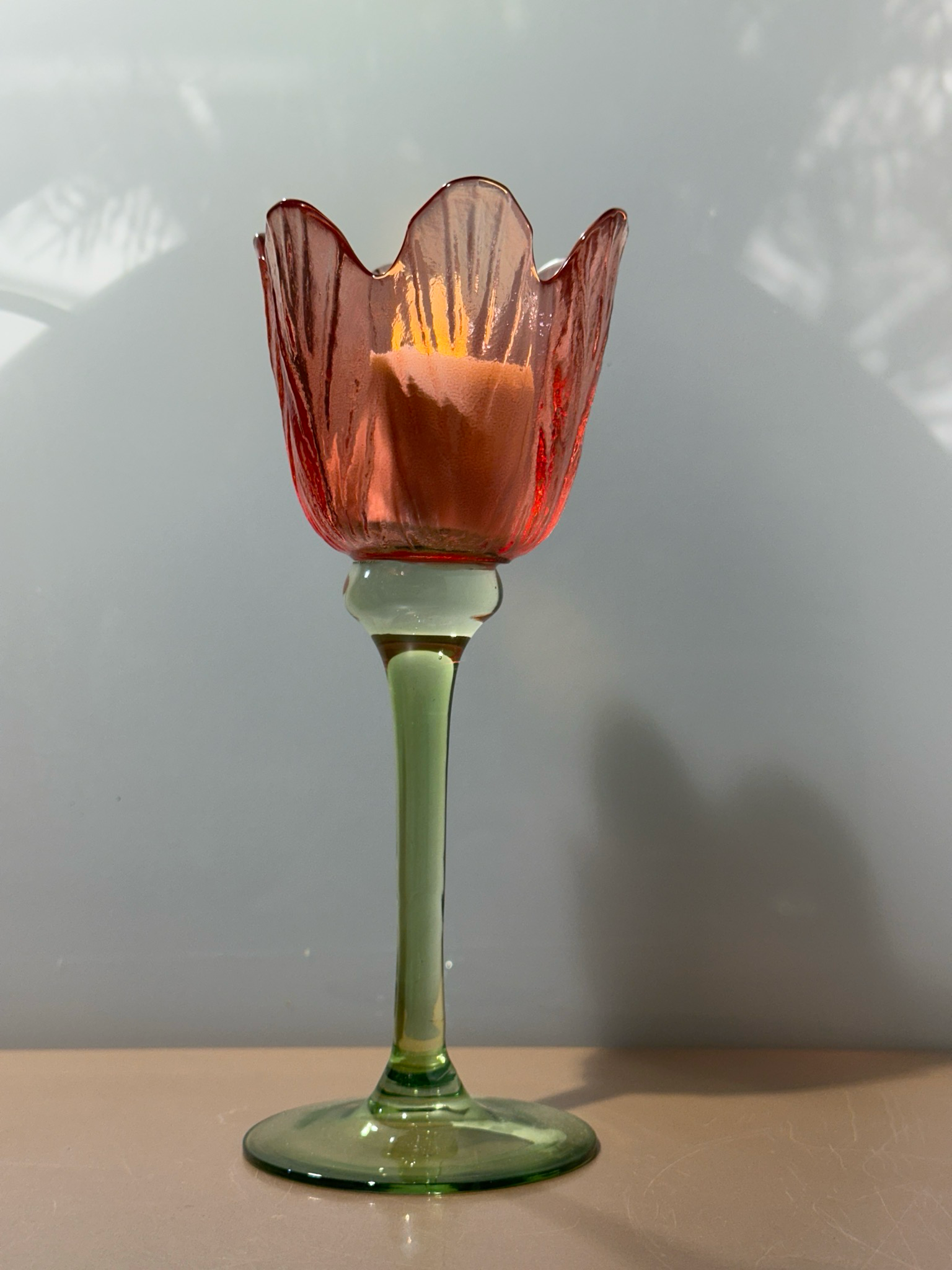 Tulpen windlicht rood