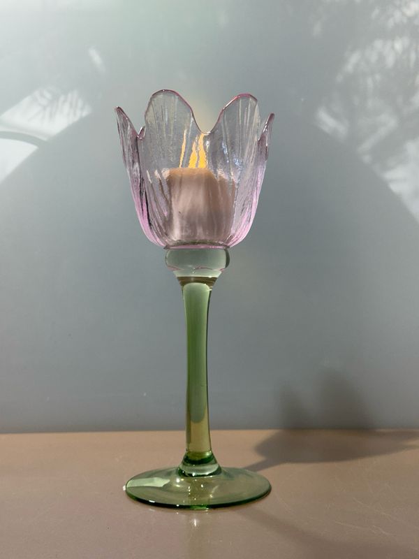 Tulpen windlicht roze