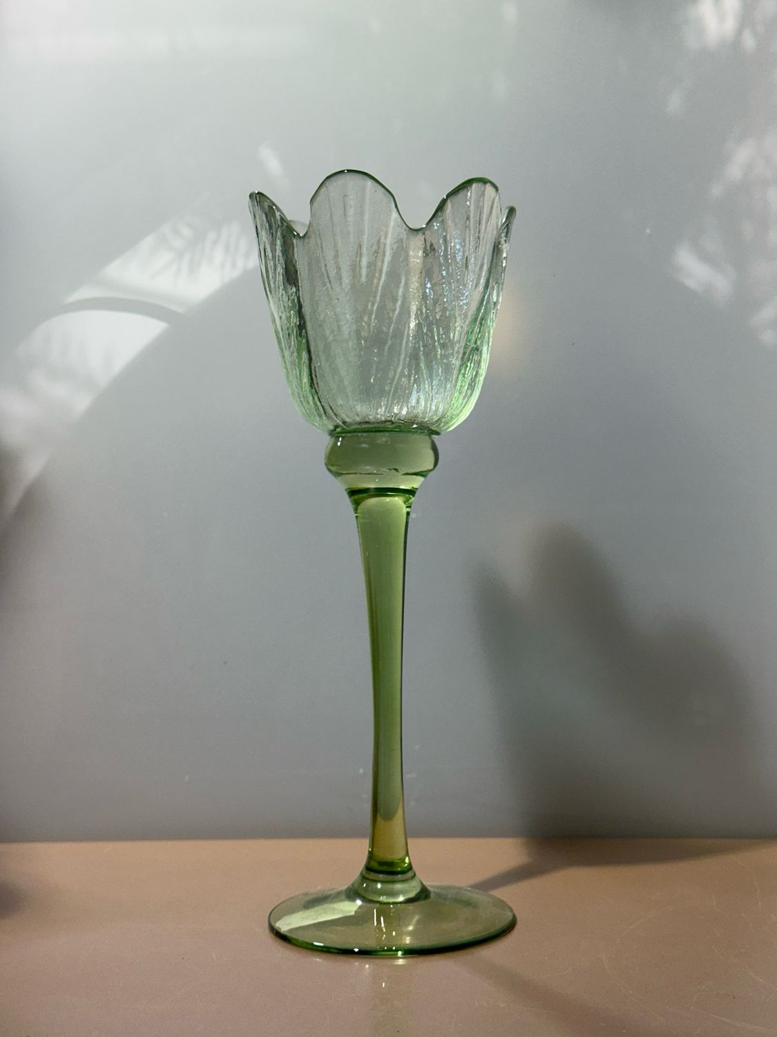 Tulpen windlicht L groen