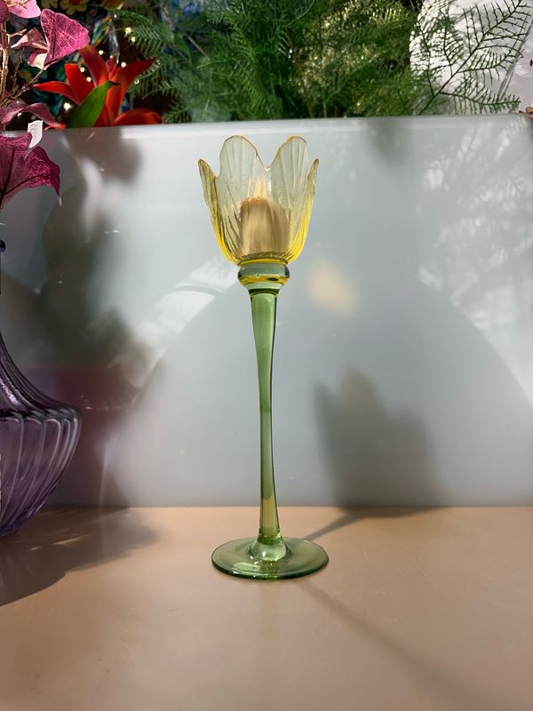 Tulpen Windlicht xl geel