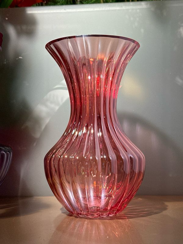 Vaas geribeld XL rose