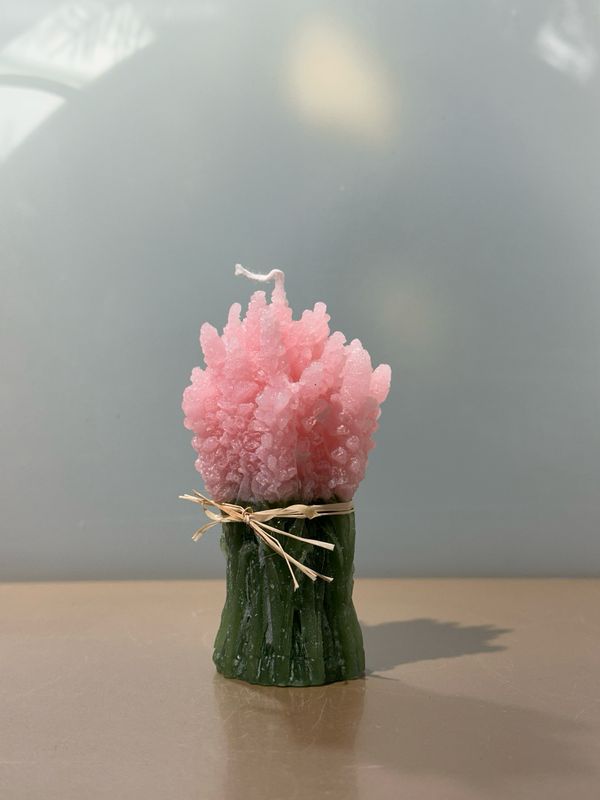 Lavendel kaars roze