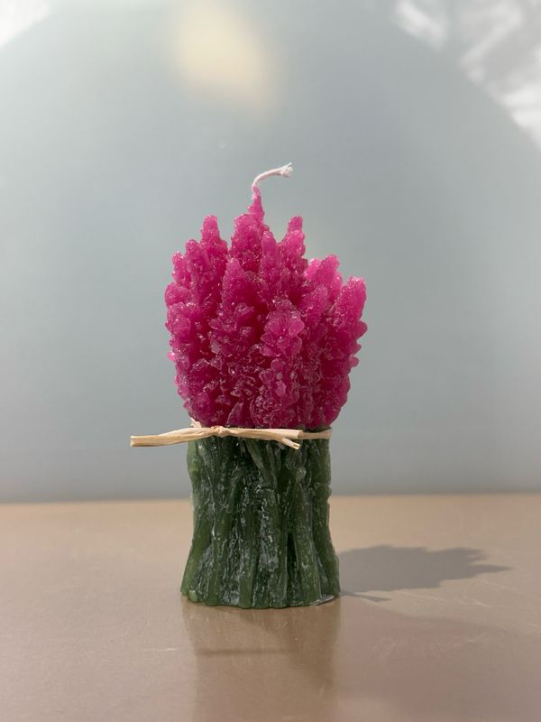 Lavendel kaars framboos