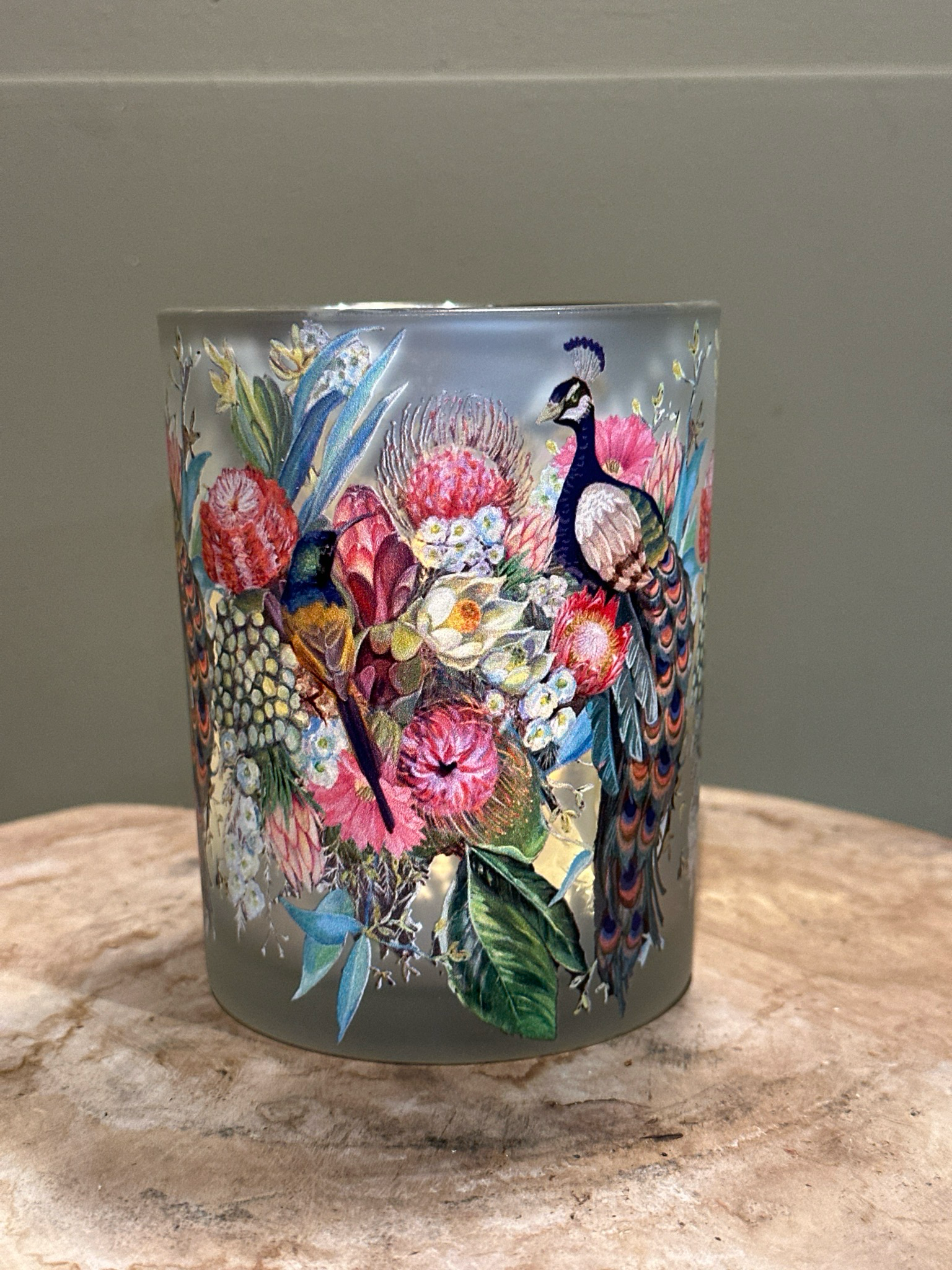 Windlicht pauw (verschillende maten)