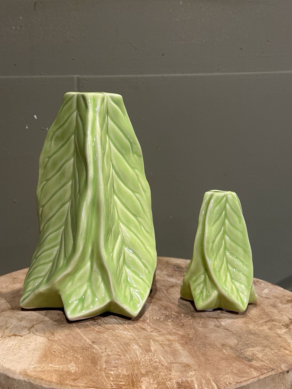 Bladvaas munt groen