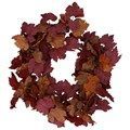 Bordeauxrode krans met gemengde bladeren