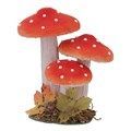 Trio paddenstoelen rood
