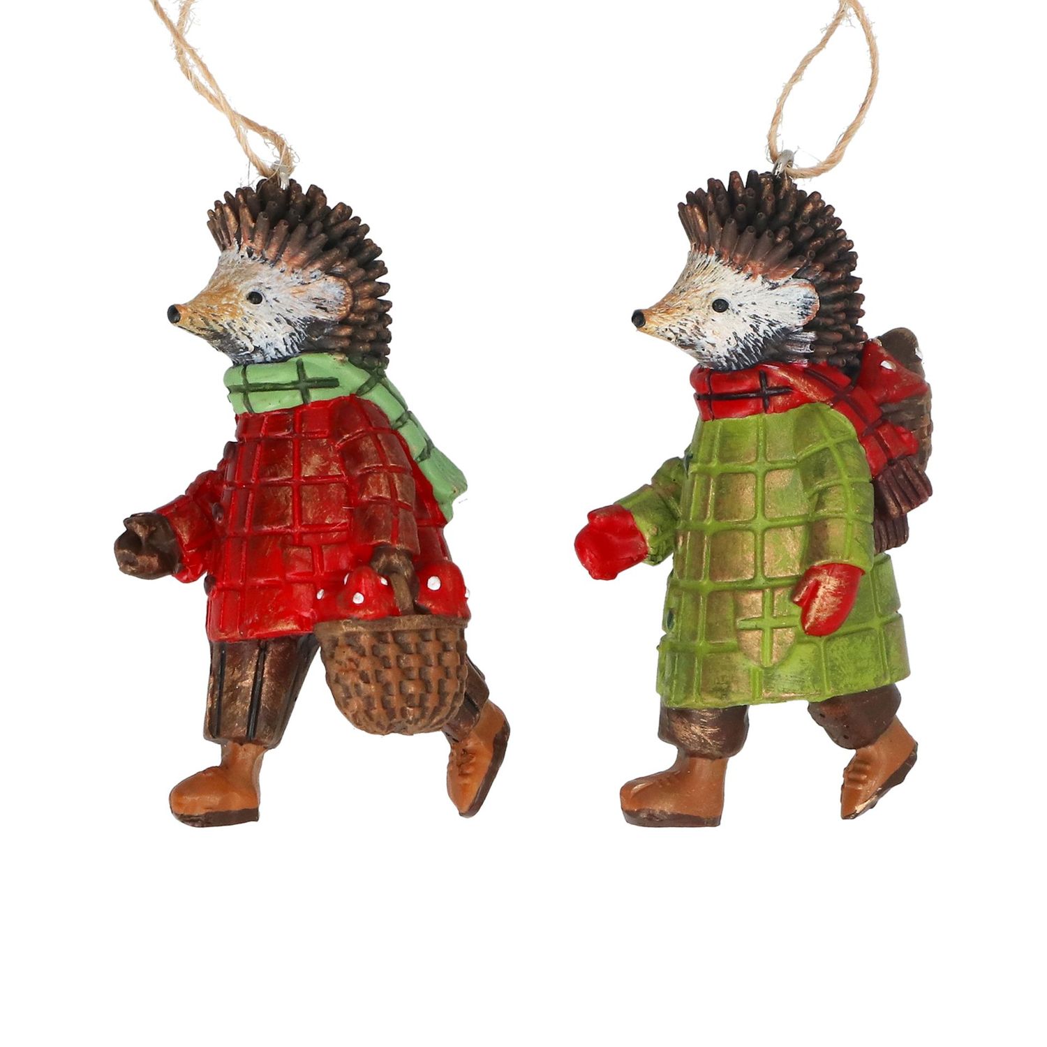 Egel meneer en mevrouw in ruitjespatroon