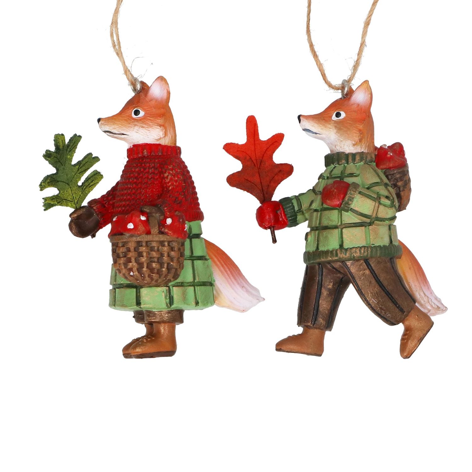 Vos in gekleurde ruitjes trui