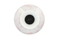 Roze porseleinen vaas met bloemenbuis