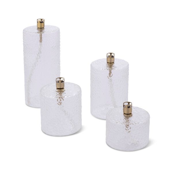 Cylinder Hammered brass S olielamp