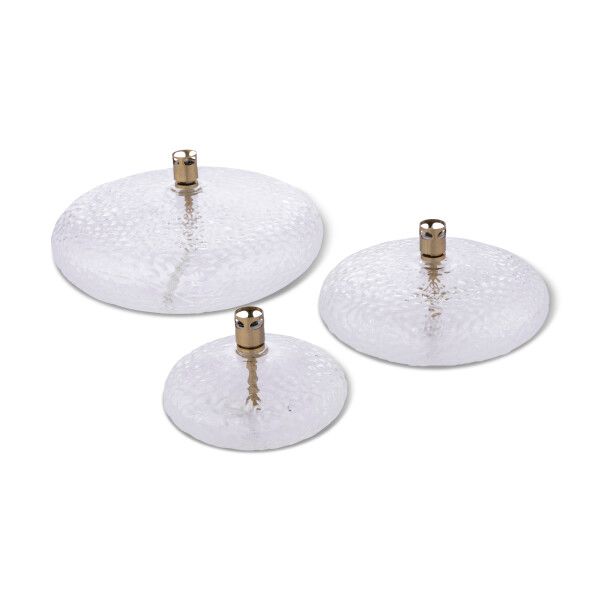 Disc Hammered brass S olielamp