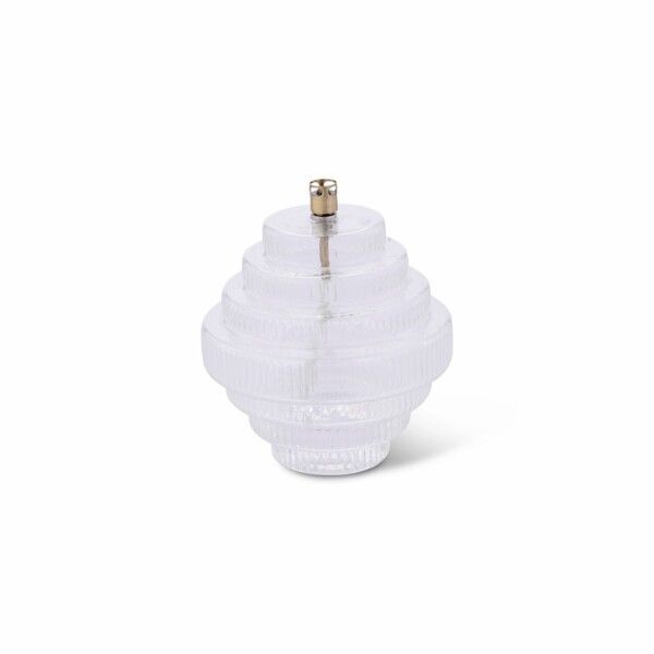 Twin Clear brass M olielamp