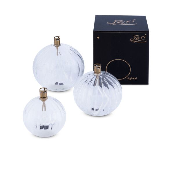 Round Elegant brass S olielamp