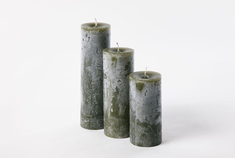 Lotus krul kaars Dark Green