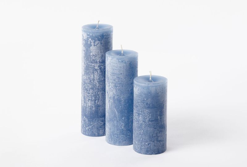 Lotus krul kaars Provence blue