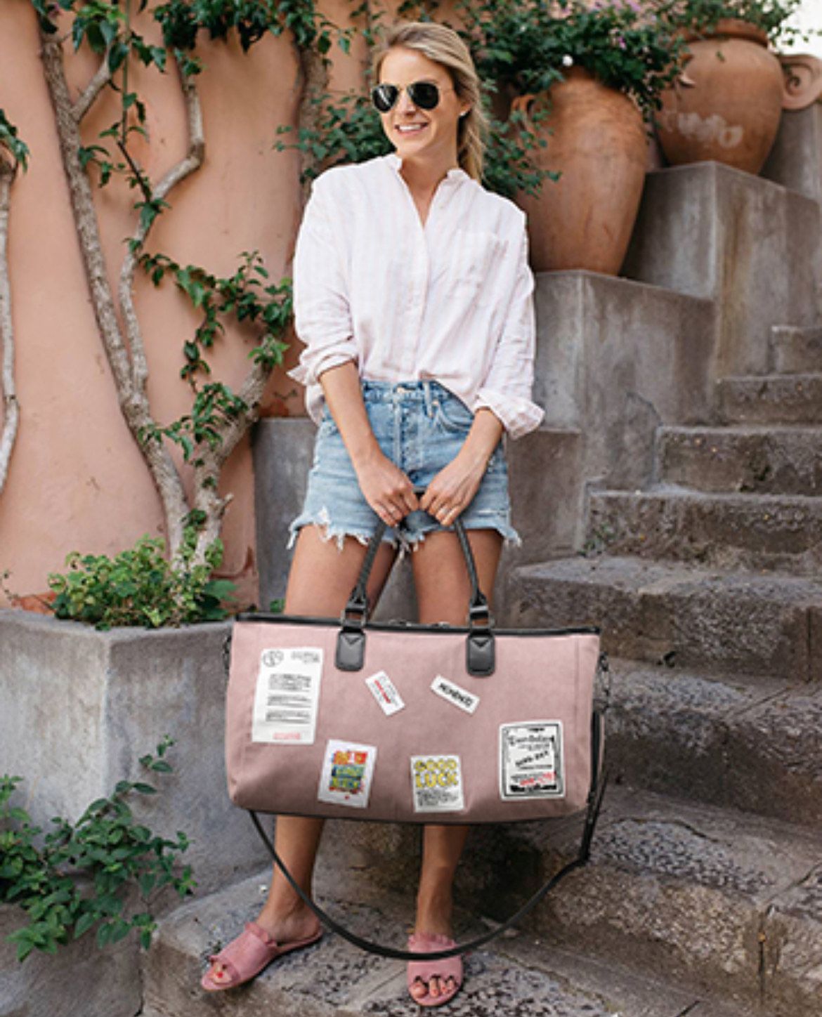 pink travel bags with 2 Free Toiletry Bags