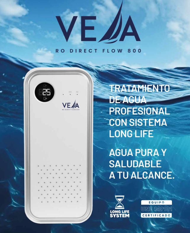 Ósmosis Vela 800GPD Flujo Directo