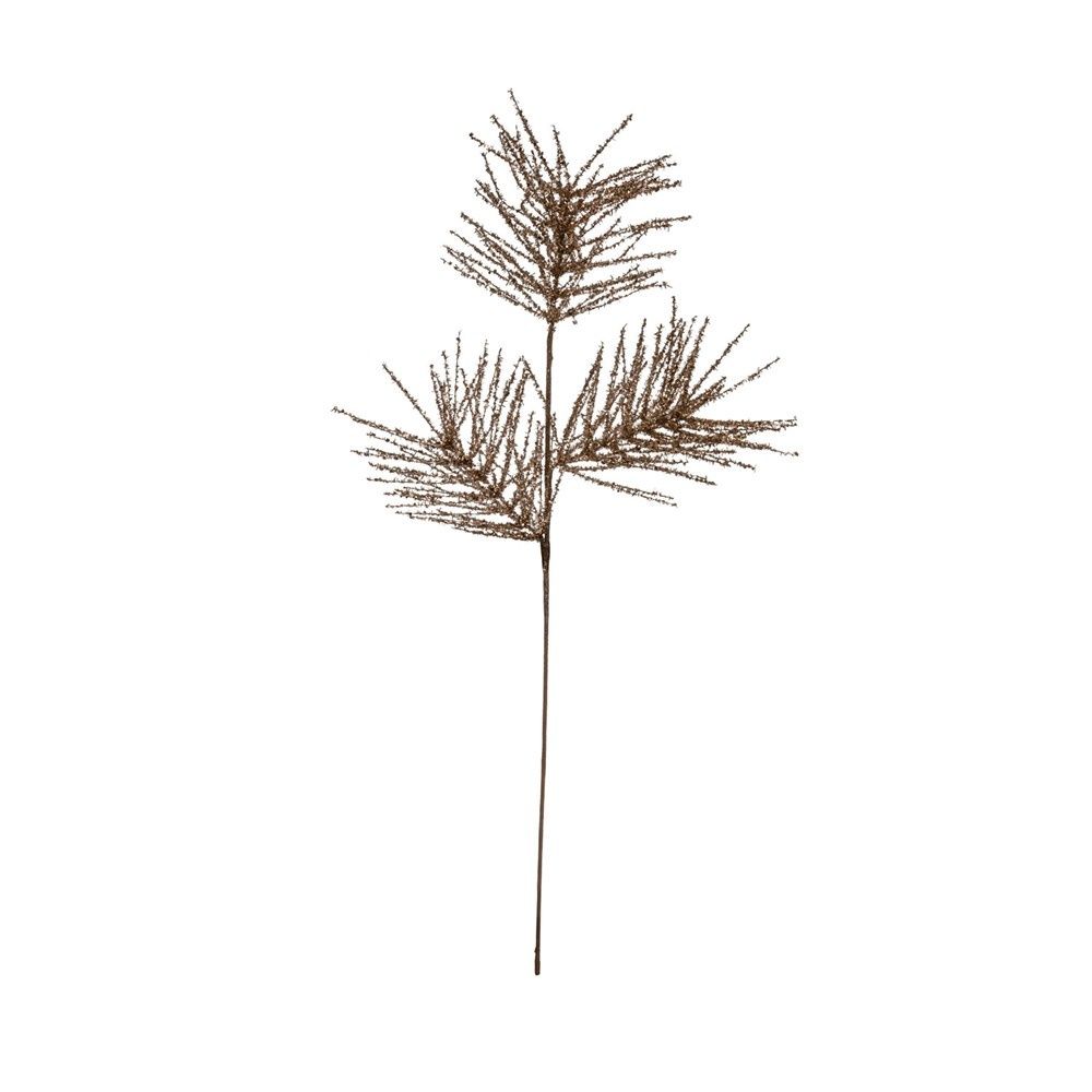 Faux Pine Spray w/ Gold Glitter Finish