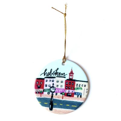 Porcelain Hoboken Ornament - Washington St