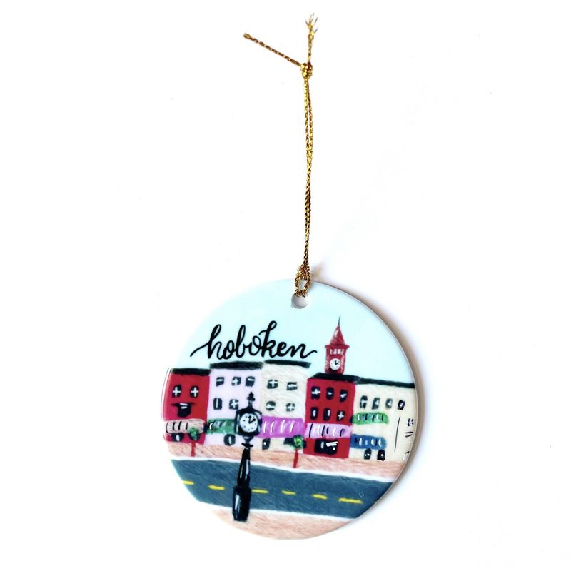 Porcelain Hoboken Ornament - Washington St