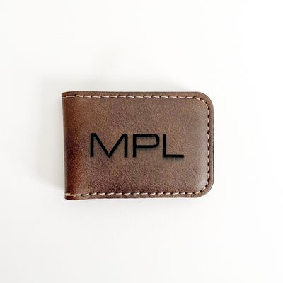 Personalized Money Clip - Brown