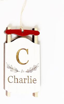 Personalized Sled Ornament