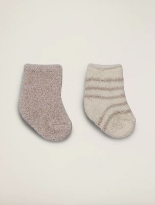 CozyChic 2 Pair Infant Socks - Stone