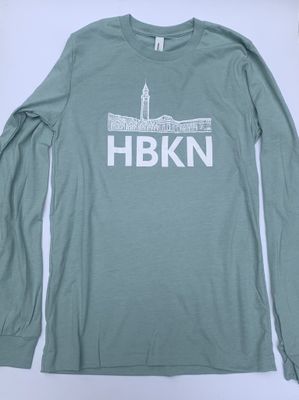 HBKN Long Sleeve Tee, Sage Green